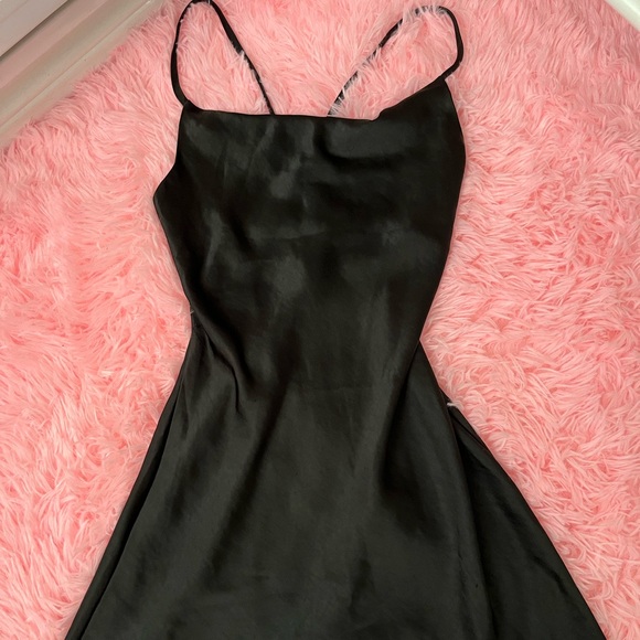 OAK + FORT mini satin backless dress - Picture 3 of 5